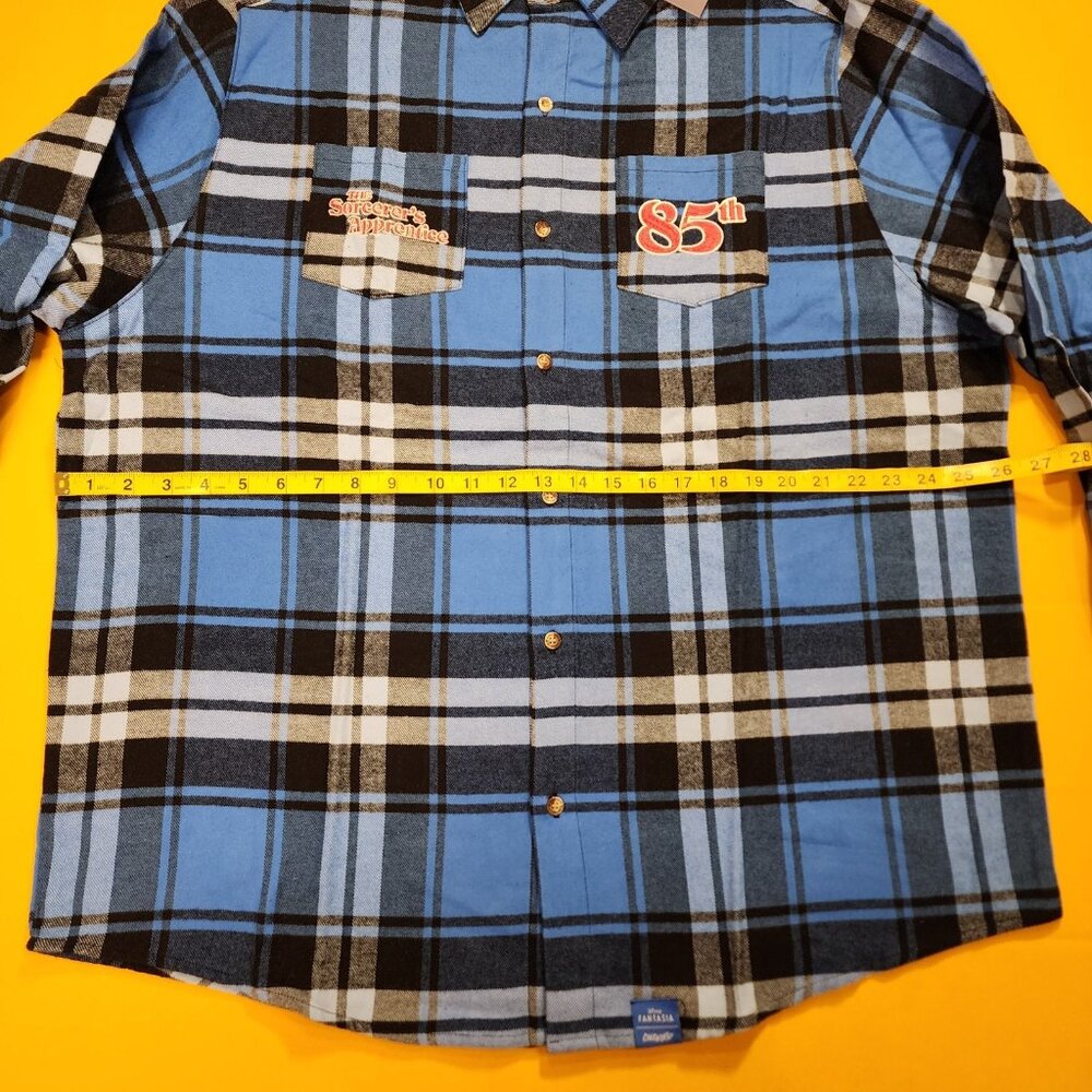 Cakeworthy Disney Fantasia Flannel Sorcerer's Apprentice Blue Unisex 2XL NEW - Picture 9 of 12
